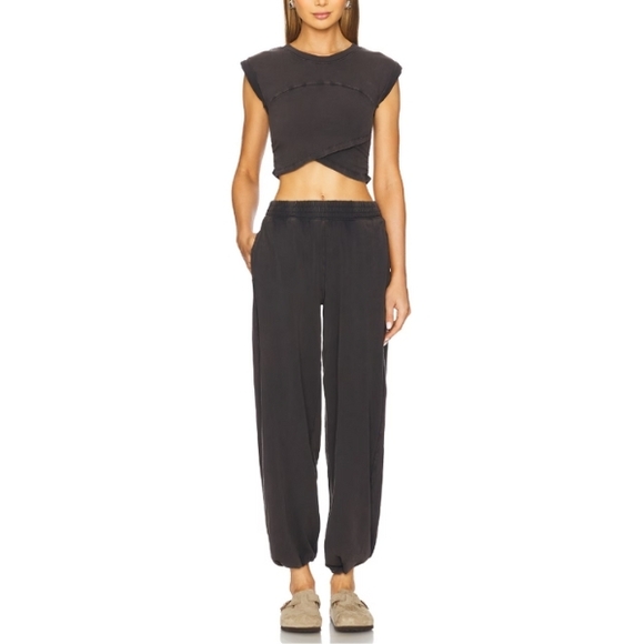 Free People Pants - Free People Black Jogger Set